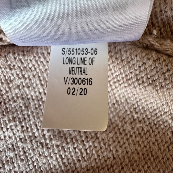 Old Navy Long Sleeve Open Front Cardigan Sweater Beige Small Pockets Career Knit - Picture 12 of 13